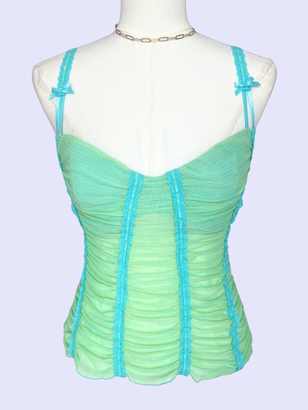 Y2K Victoria’s Secret Pastel Lace Corset Top
